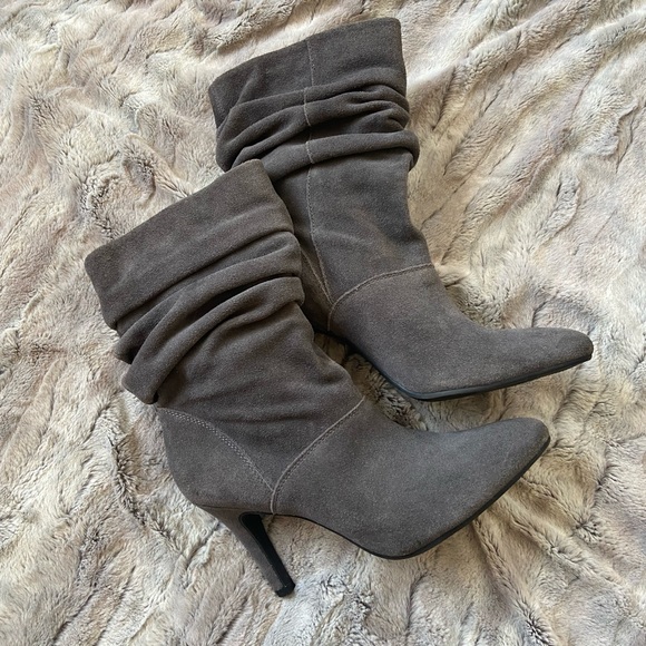 Suede Grey Booties - Picture 1 of 4